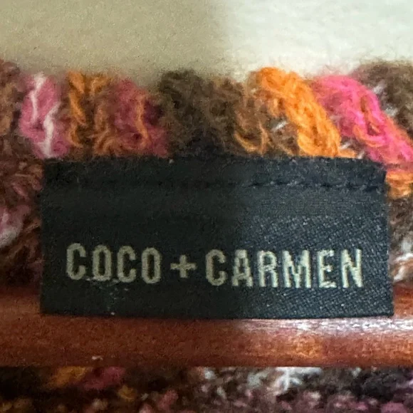 Coco + Carmen Multicolor Knit Poncho in excellent condition - Picture 2 of 3